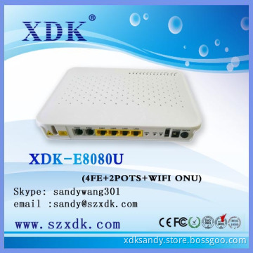 WIFI ONU 4fe+2pts+wifi onu compatible with zte onu huawei onu